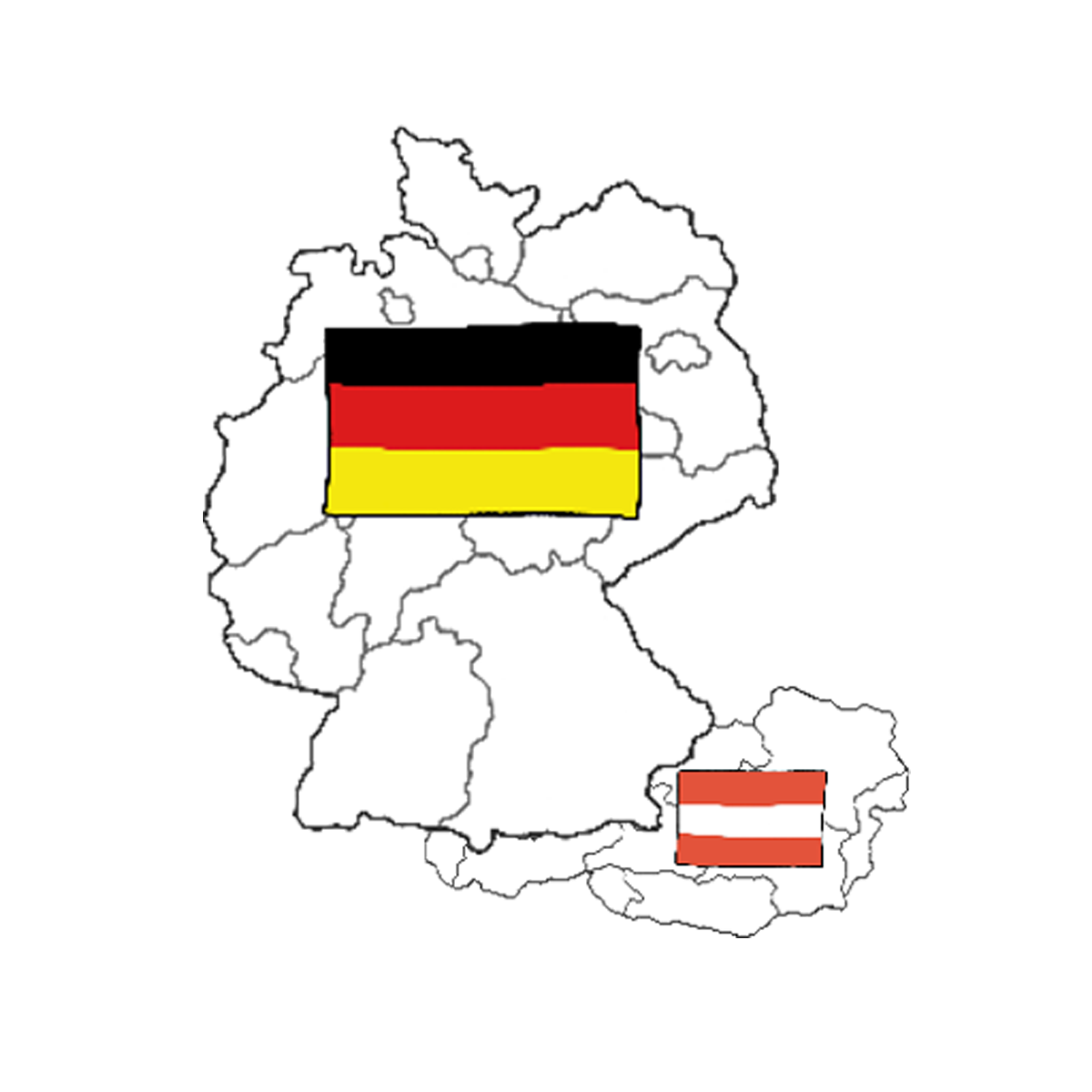 Deutschland-Oesterreich-Karte